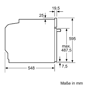 Bosch HBA574BB3 Backofen Einbau Schwarz Pyrolyse-Selbstreinigung 