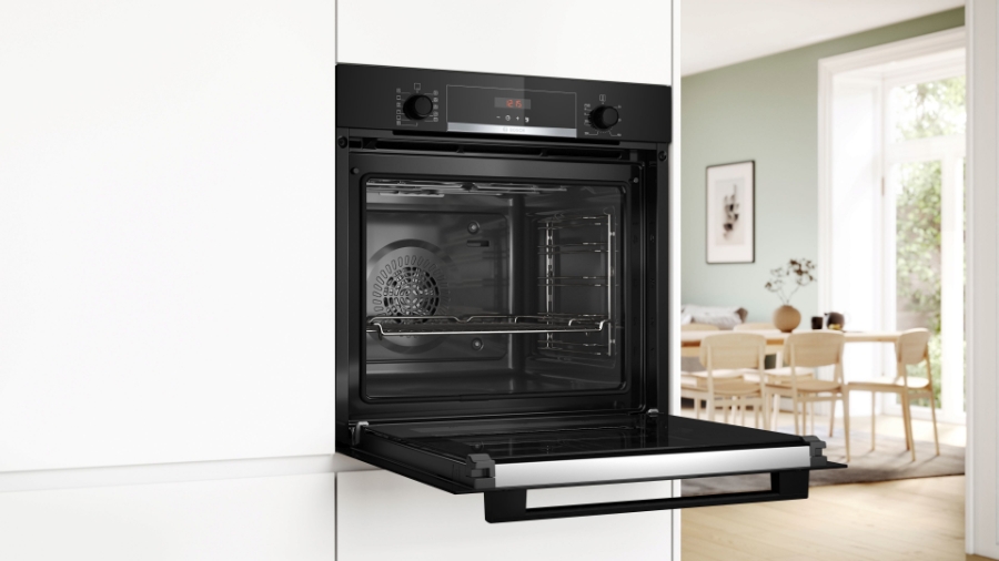 Bosch HBA574BB3 Backofen Einbau Schwarz Pyrolyse-Selbstreinigung 