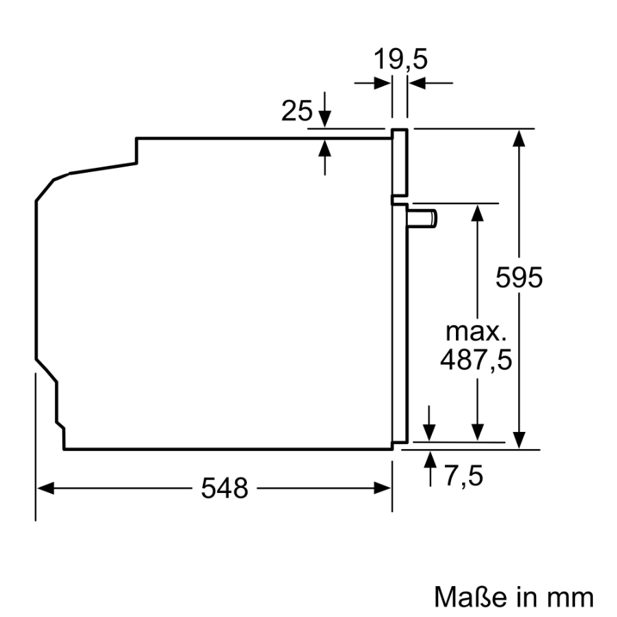 Bosch HBA574BB3 Backofen Einbau Schwarz Pyrolyse-Selbstreinigung 