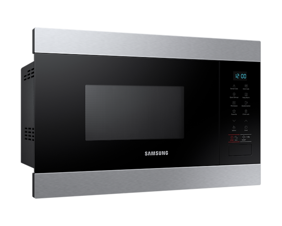 Samsung MS22M8074AT/EG Einbaumikrowelle 22L Automatikprogramm,  Touch-Control-Bedienung, Uhrzeitanzeige, Auftaufunktion, 