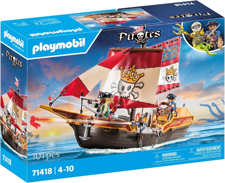 Playmobil Pirates 71418 Kleines Piratenschiff aufregende Abenteuer auf hoher See