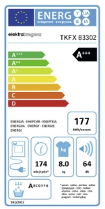 Elektrabregenz TKFX 83302 Wärmepumpentrockner 8kg  