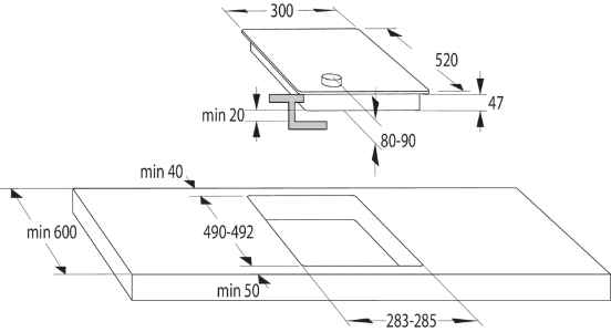 Gorenje EC321BCSC Elektrokochfeld 30cm domino 741101