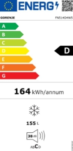 Gorenje FN514D4W5 Gefrierschrank Stand Nofrost HxBxT:143.4 x 55 x 56.2 cm