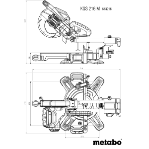 Metabo KGS 216 M Kappsäge 613216000