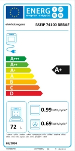 Elektrabregenz BSEIP 74100 BRBAF Backofenset 72 Liter Pyrloyse  mit Induktionskochfeld