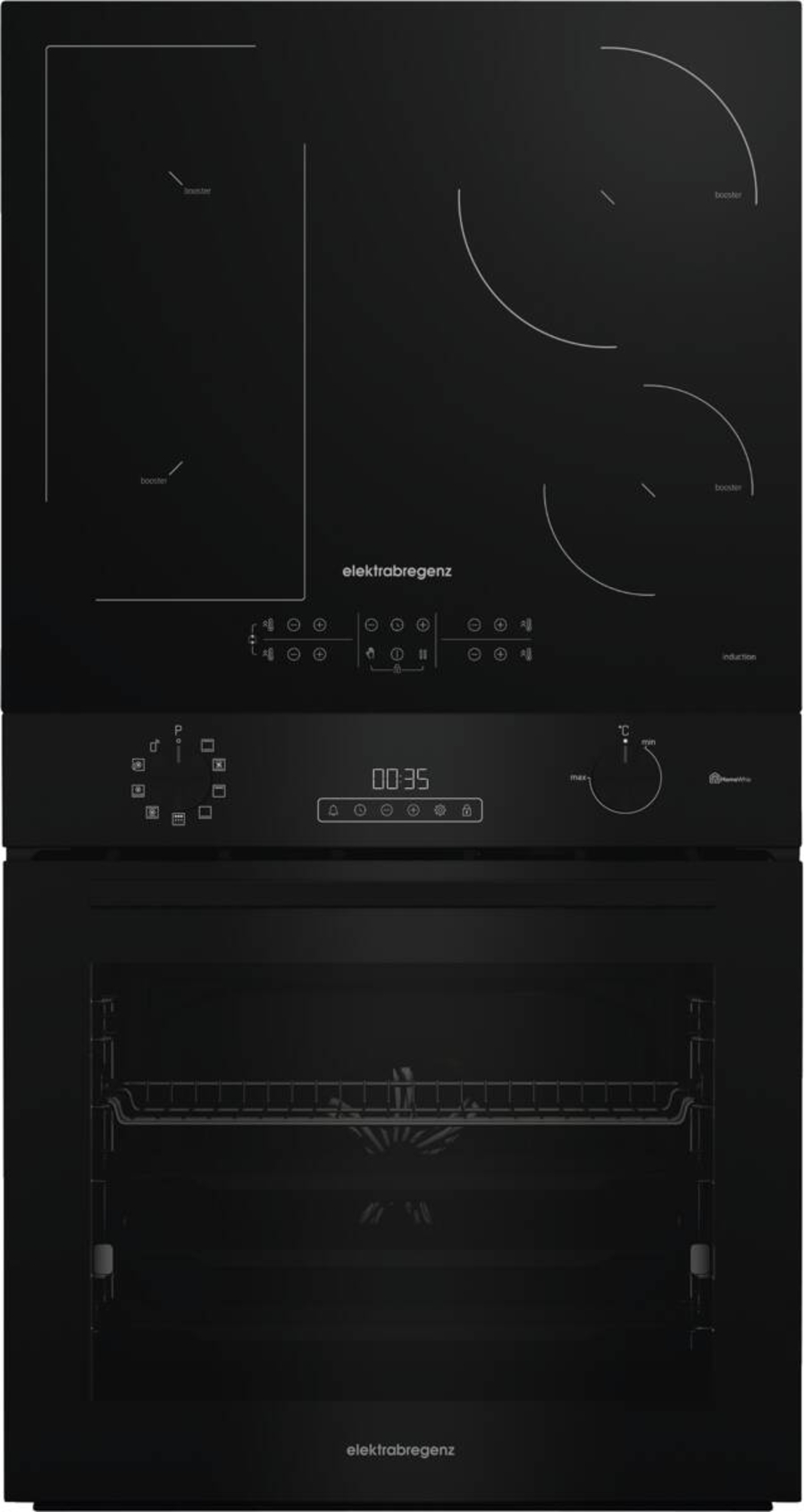 Elektrabregenz BSEIP 74100 BRBAF Backofenset 72 Liter Pyrloyse  mit Induktionskochfeld