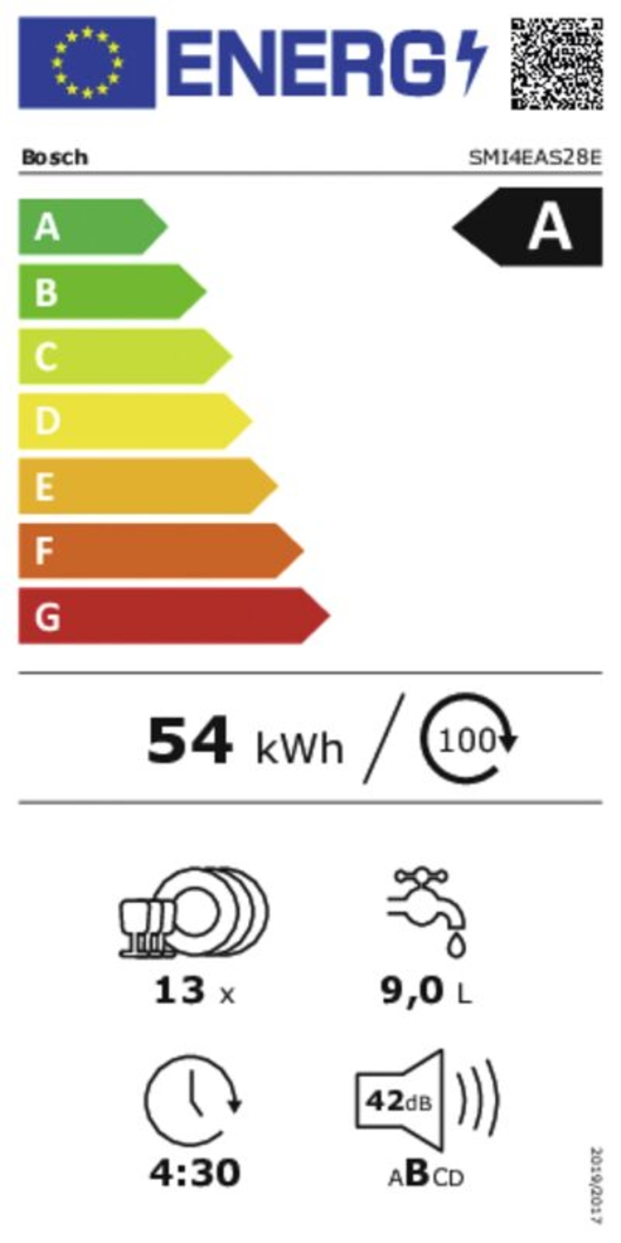 Bosch SMI4EAS28E Geschirrspüler Einbau 60 cm teilintegriert Stahl gebürstet