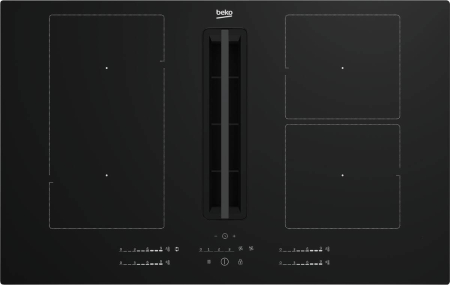 Beko HIXI84700UF Induktionskochfeld mit Kochfeldabzug autark  