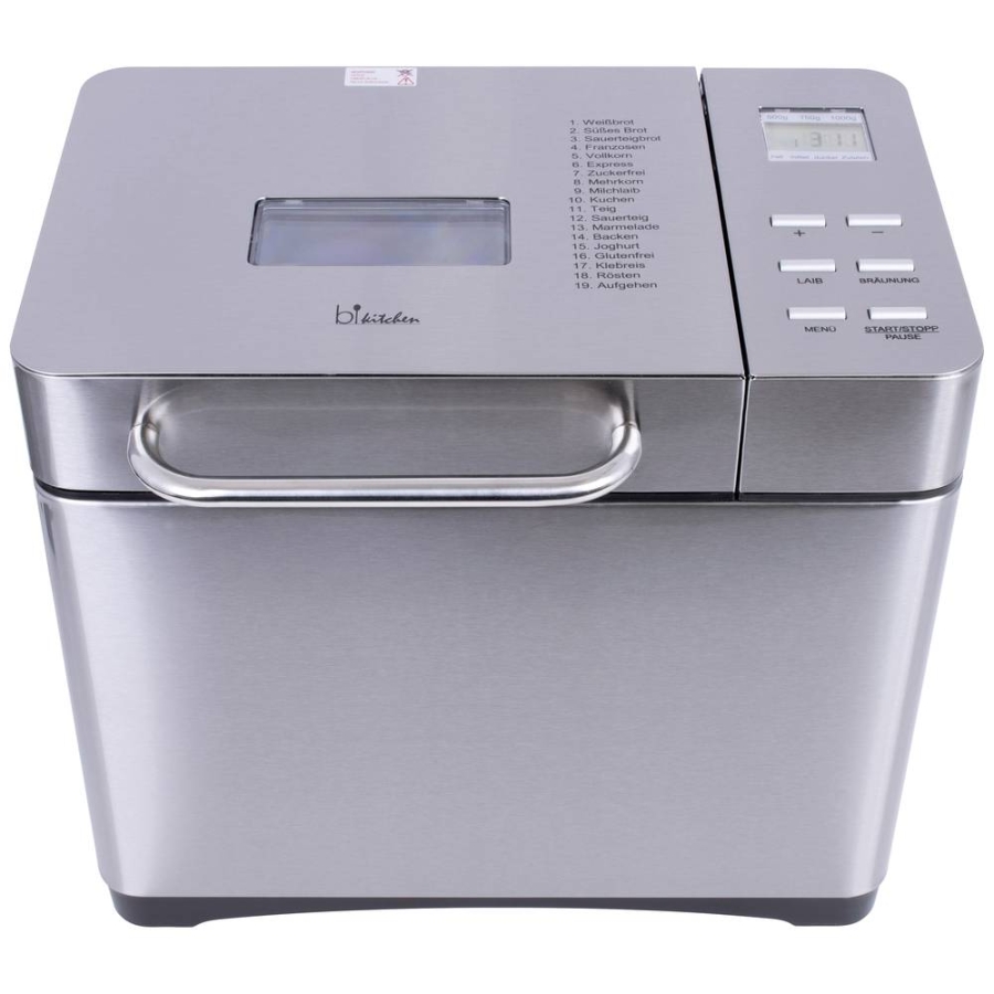 bkitchen bake 501 Brotbackautomat, 1000g, 17 Programme, inox,