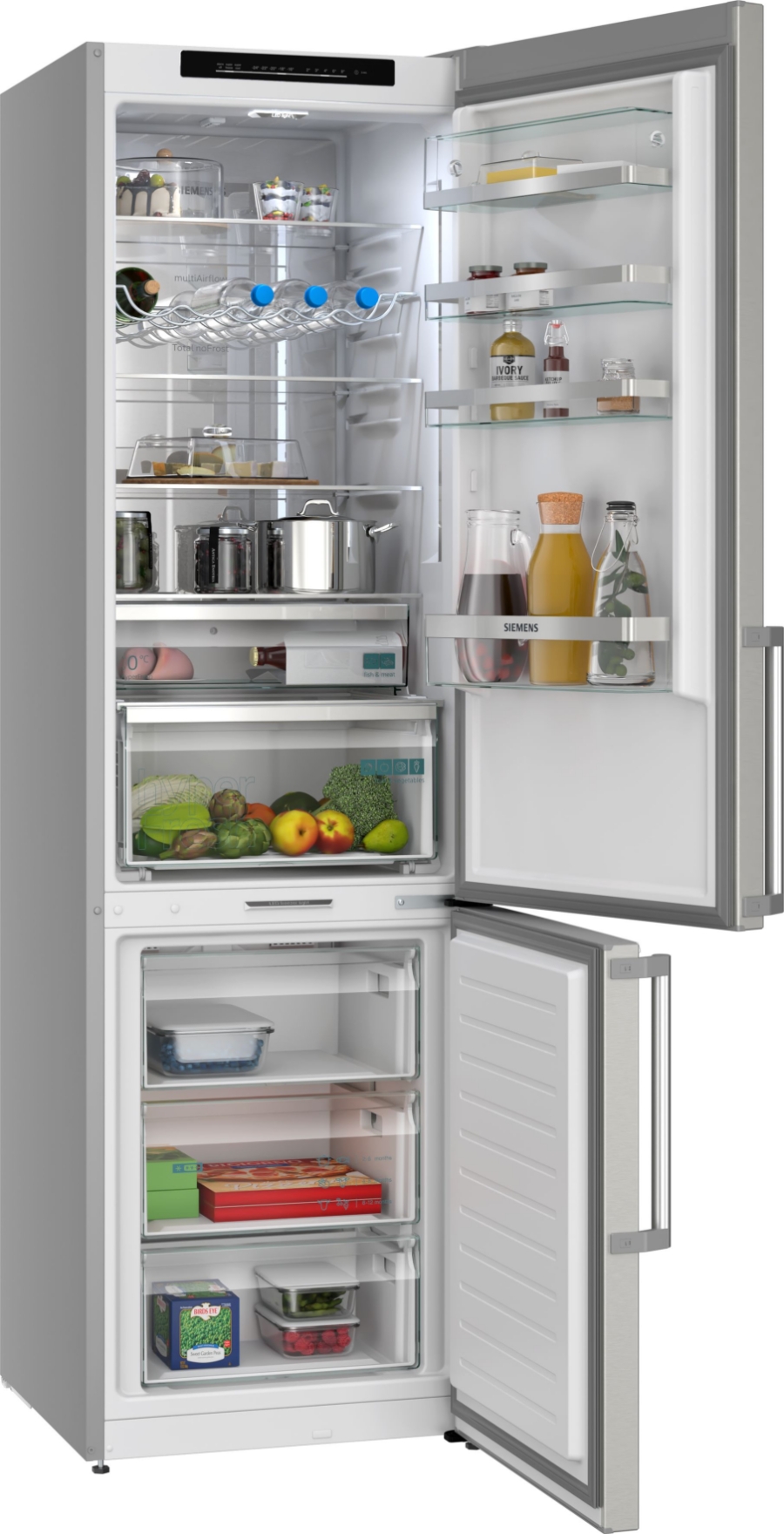 Siemens KG39NAIAU iQ500  Kühl-Gefrier-Kombination  203x60 cm  NoFrost,Edelstahl