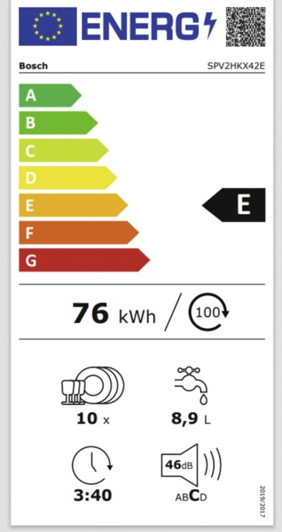 Bosch SPV2HKX42E Geschirrspüler Einbau 45 cm vollintegriert 