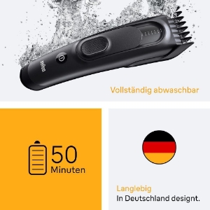Braun Personal Care HC5530 Haarschneider Series 5, +3 Zubehörteile, Lebenslange scharfe Klinge, 17 Längen, 50 Min Akkulaufzeit