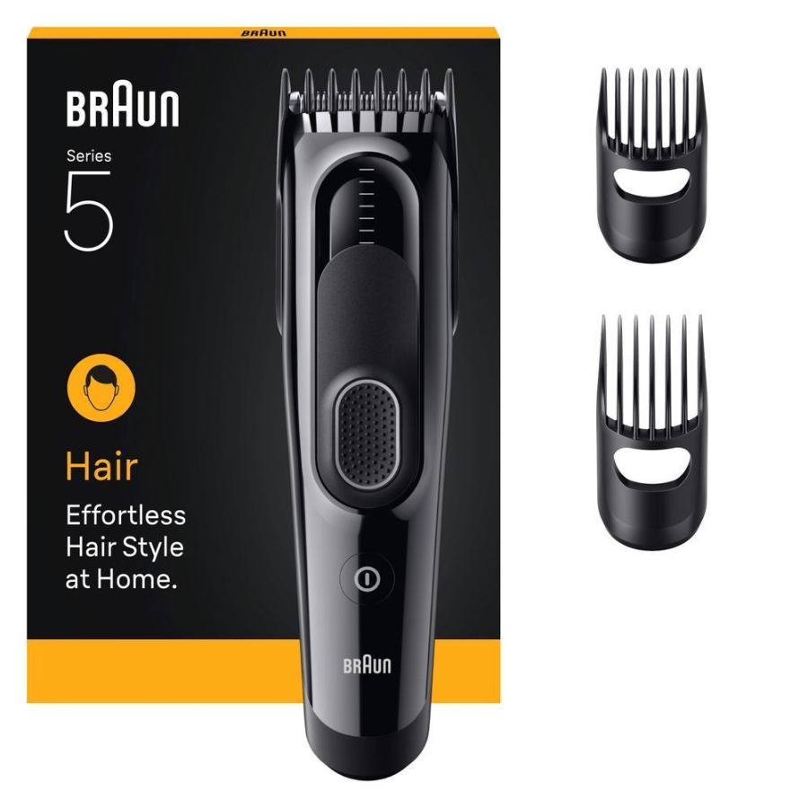 Braun Personal Care HC5530 Haarschneider Series 5, +3 Zubehörteile, Lebenslange scharfe Klinge, 17 Längen, 50 Min Akkulaufzeit