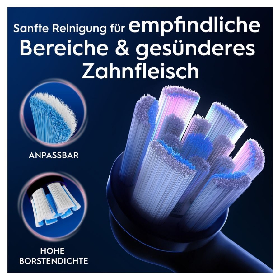 Oral-B Aufsteckbürsten iO Sanfte Reinigung Schwarz 8er FFU 