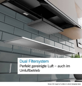 Bosch DBB65CC60  Unterbau-Dunstabzugshaube  60 cm, Klarglas, Mattschwarz