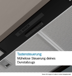 Bosch DBB65CC60  Unterbau-Dunstabzugshaube  60 cm, Klarglas, Mattschwarz