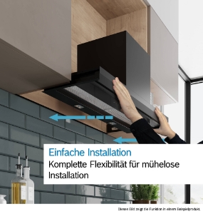 Bosch DBB65CC60  Unterbau-Dunstabzugshaube  60 cm, Klarglas, Mattschwarz