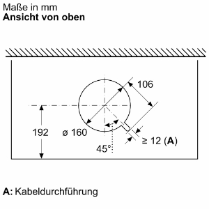 Bosch DBB65CC60  Unterbau-Dunstabzugshaube  60 cm, Klarglas, Mattschwarz