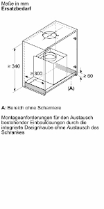 Bosch DBB65CC60  Unterbau-Dunstabzugshaube  60 cm, Klarglas, Mattschwarz