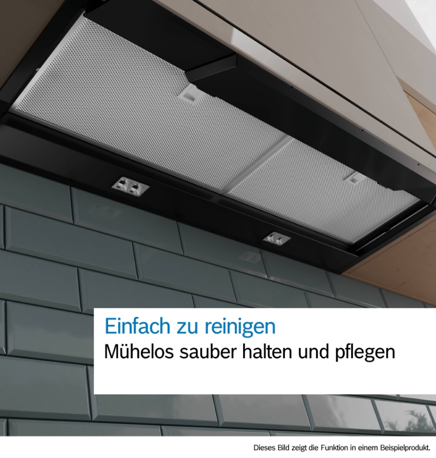 Bosch DBB65CC60  Unterbau-Dunstabzugshaube  60 cm, Klarglas, Mattschwarz