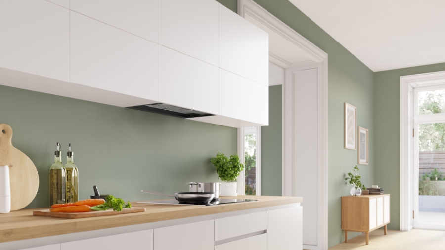 Bosch DBB65CC60  Unterbau-Dunstabzugshaube  60 cm, Klarglas, Mattschwarz