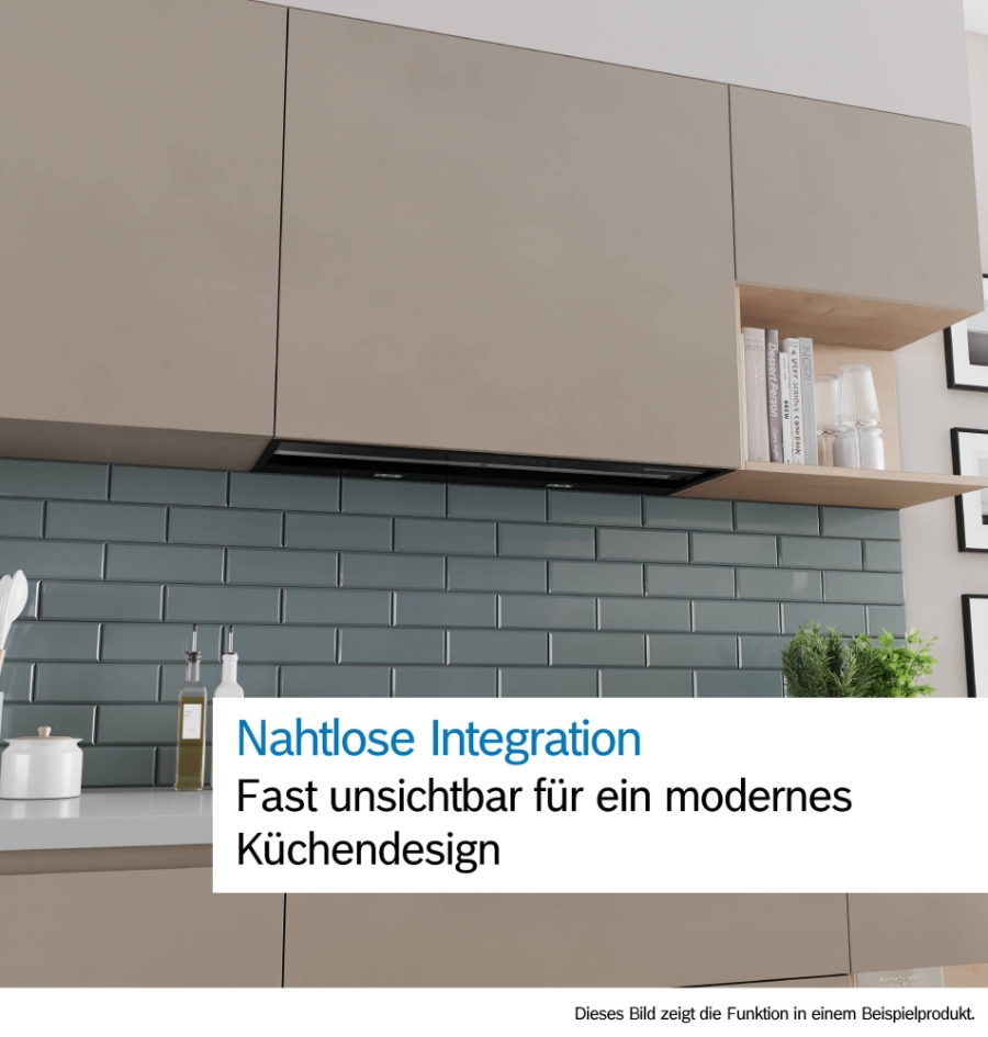Bosch DBB65CC60  Unterbau-Dunstabzugshaube  60 cm, Klarglas, Mattschwarz