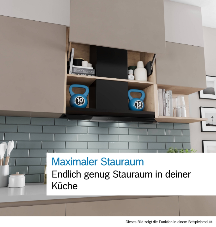 Bosch DBB65CC60  Unterbau-Dunstabzugshaube  60 cm, Klarglas, Mattschwarz