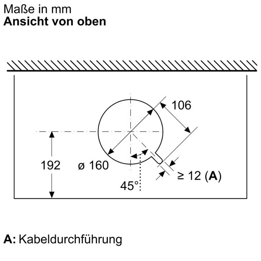 Bosch DBB65CC60  Unterbau-Dunstabzugshaube  60 cm, Klarglas, Mattschwarz