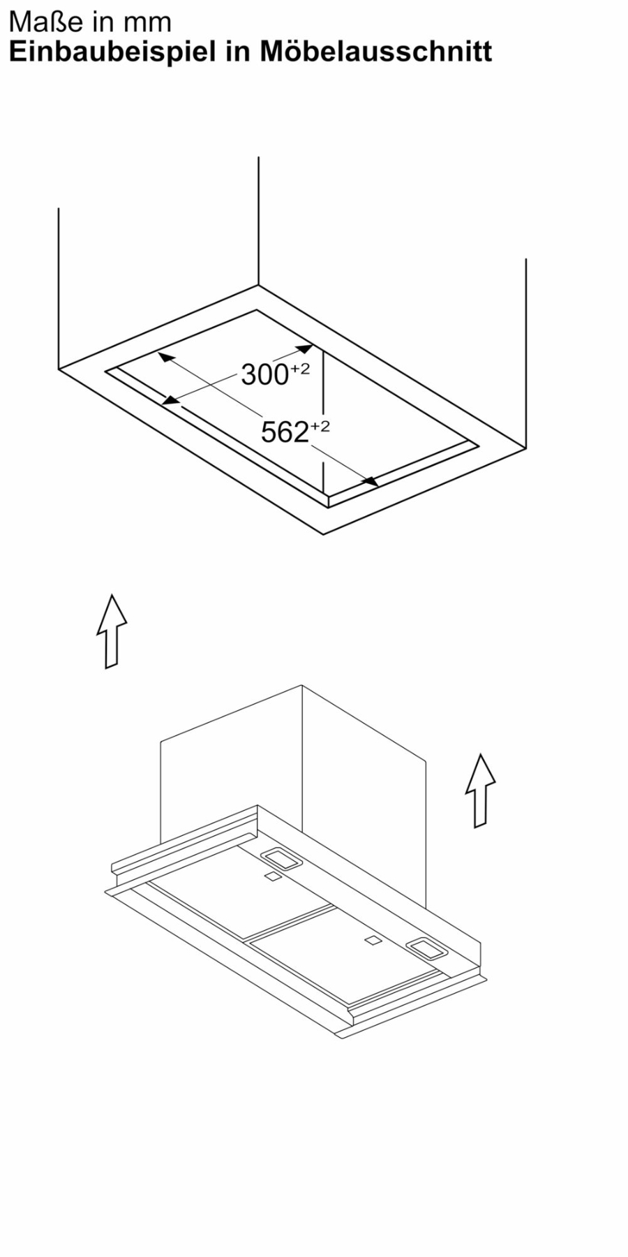 Bosch DBB65CC60  Unterbau-Dunstabzugshaube  60 cm, Klarglas, Mattschwarz