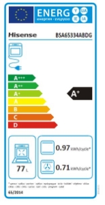 Hisense BSA65334ABDG Einbaubackofen schwarz 77 Liter 896835