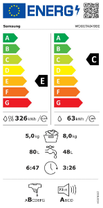 Samsung WD81TA049BE/EG Waschtrockner 8 kg Waschen 5 kg Trocknen  1400 U/min