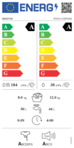 Hisense WD5I1245BWRH Waschtrockner Stand 12/8 kg  