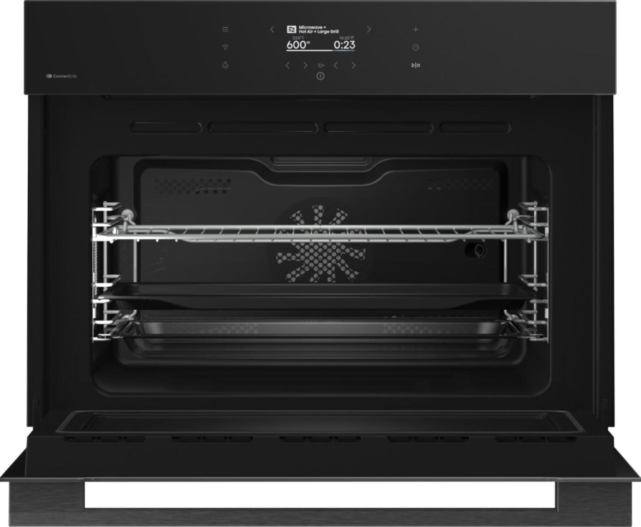 Hisense BIM406A8B Kompakt-Einbau-Kombi-Backofen mit Mikrowelle 743838