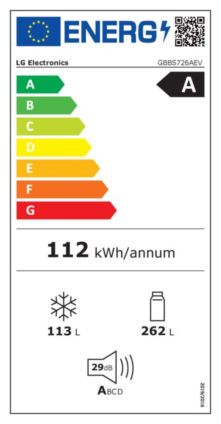 LG GBBS726AEV Kühl- und Gefrierkombination 
