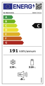 LG GBBW726CEV Kühl- und Gefrierkombination 70 cm dark inox 