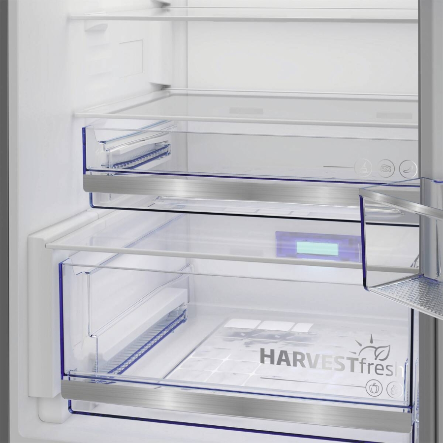 Beko B5RCNA416HXB Kühl-Gefrierkombination Stand Edelstahl-Look NoFrost, 415 Liter
