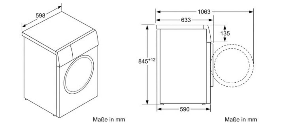Bosch WAN2820EP Waschmaschine Stand 60 cm weiß 8kg 1400 U/min