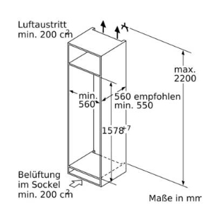 Bosch KIS77ADD0 Einbau Kühl-Gefrierkombination 158cm Nische 