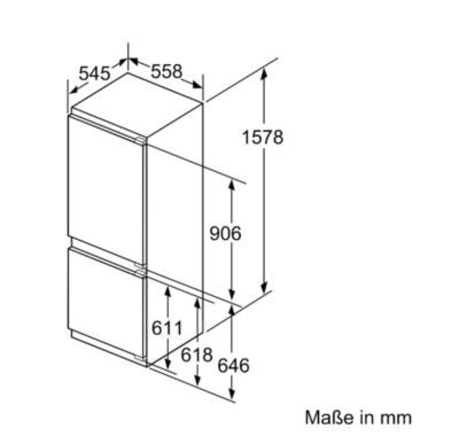Bosch KIS77ADD0 Einbau Kühl-Gefrierkombination 158cm Nische 