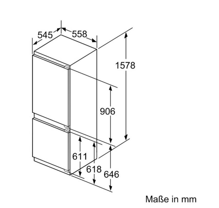 Bosch KIS77ADD0 Einbau Kühl-Gefrierkombination 158cm Nische 