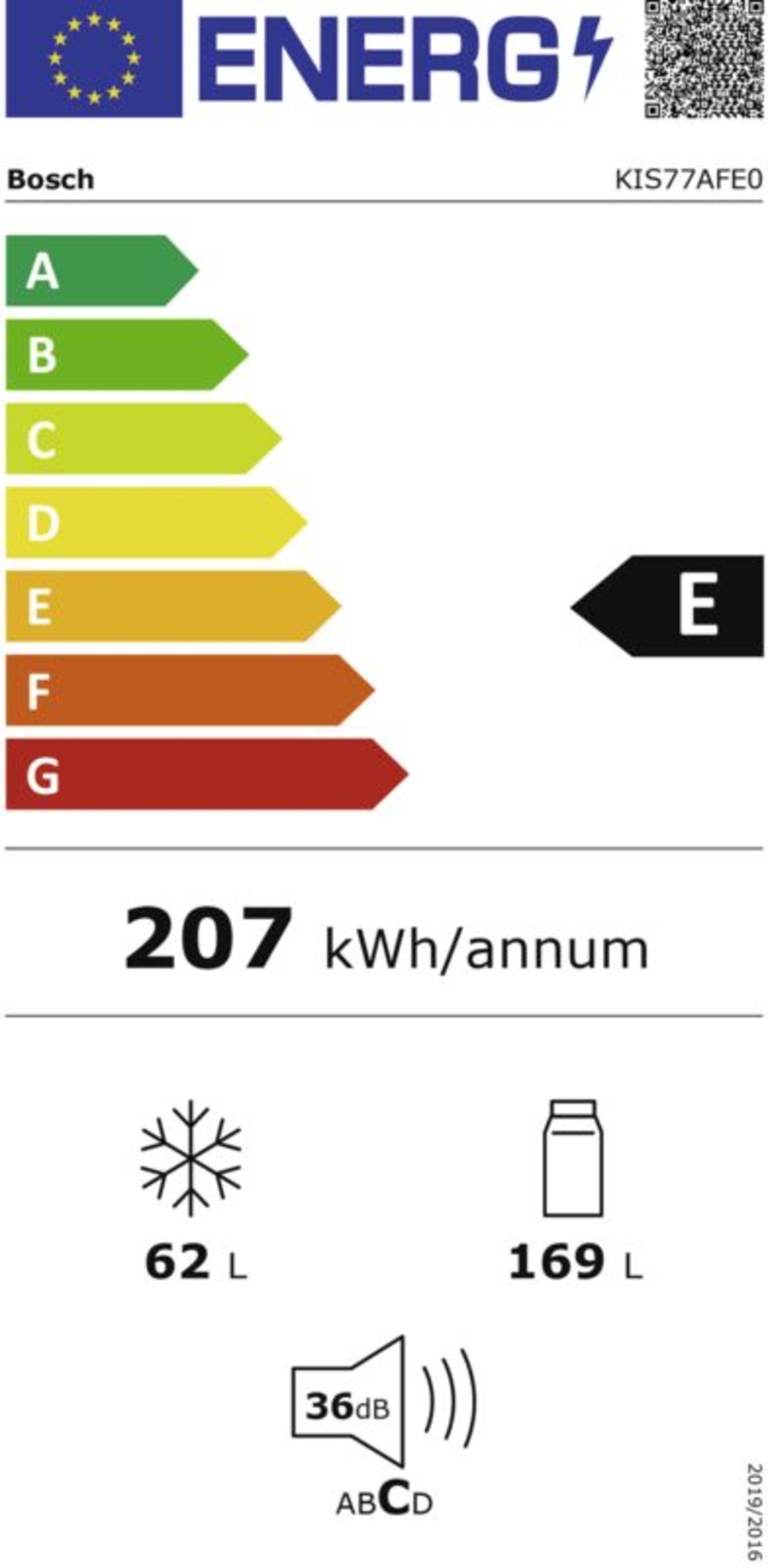 Bosch KIS77AFE0 Kühl-/Gefrierkombinationen (Einbau) Weiss 