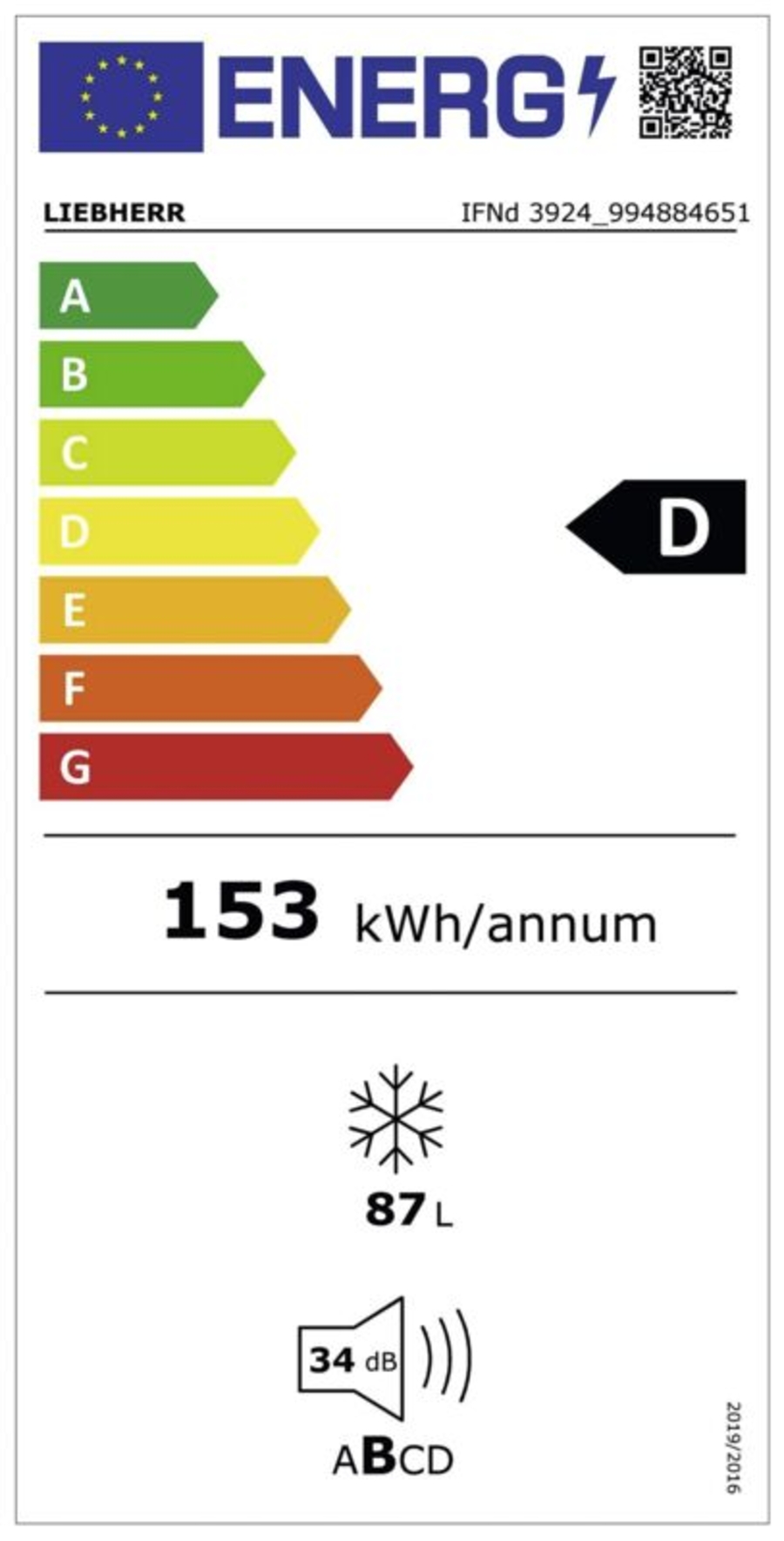 Liebherr IFNd 3924-22 Gefrierschrank Einbau NoFrost 88cm Nische 