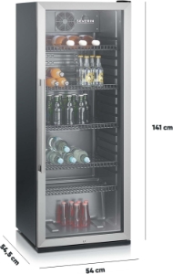 Severin FKS 8841 Getränkekühlschrank, 237 L, Glastür, Airflow  