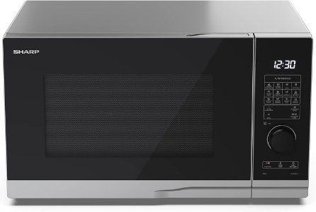 Sharp YC-PC254AE-S Mikrowelle, 900 W, 25 L, 1200 W Grill Elektronik, Heißluft, Doppelgrill, inox