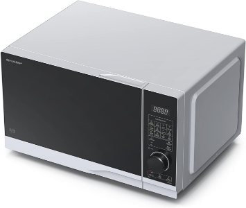 Sharp YC-PC254AE-S Mikrowelle, 900 W, 25 L, 1200 W Grill Elektronik, Heißluft, Doppelgrill, inox