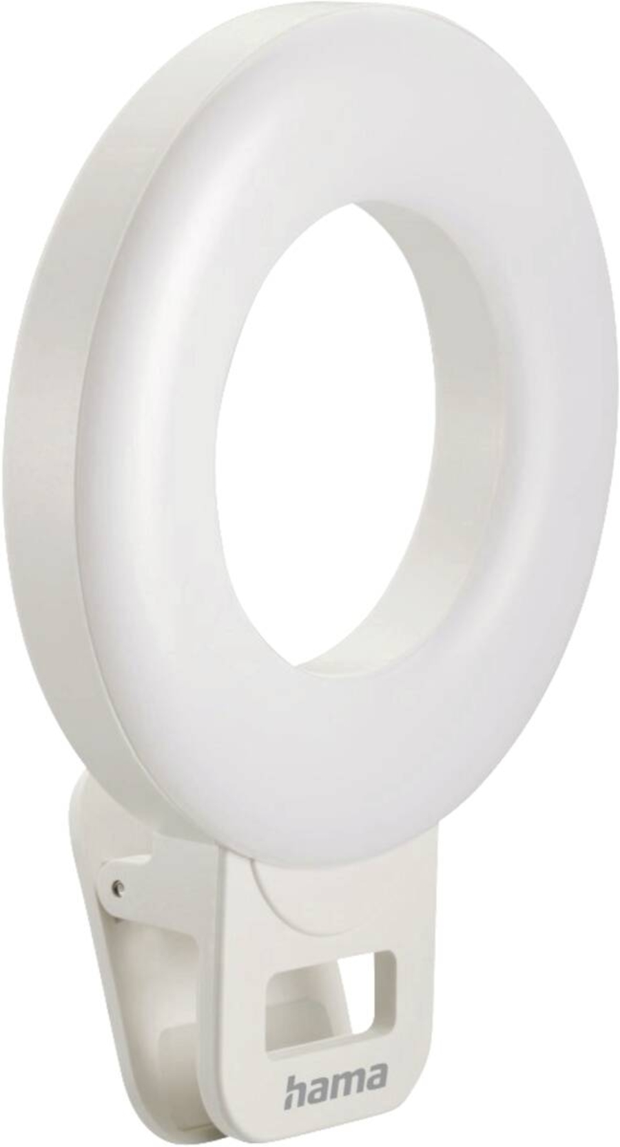 Hama 4674 LED-Ringleuchte To Go  für Handy, aufladbar, 3 Modi weiß