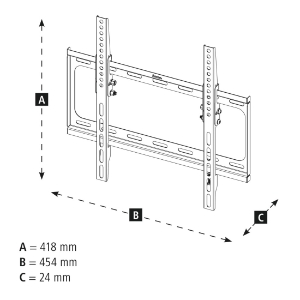 Hama 118069 TV-WH TILT. 1-ST 400 Wandhalterung Schwarz