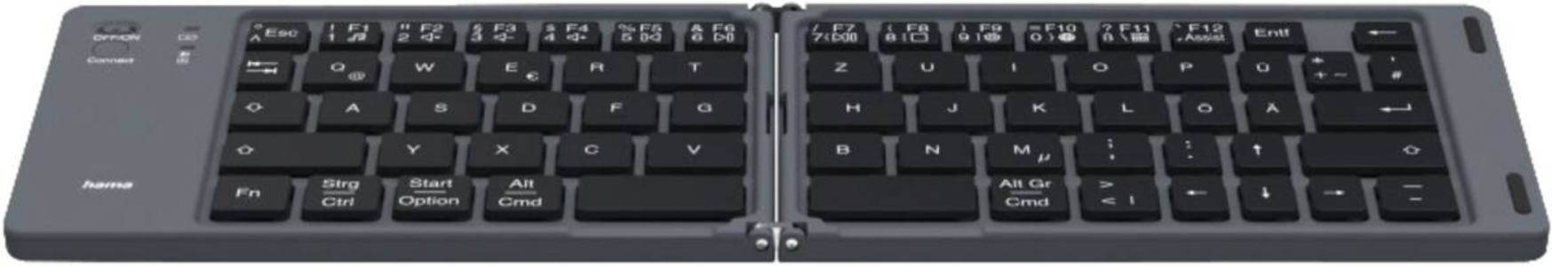 Hama 125136 Tastatur Travel 450,DE Schwarz 