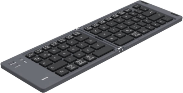 Hama 125136 Tastatur Travel 450,DE Schwarz 